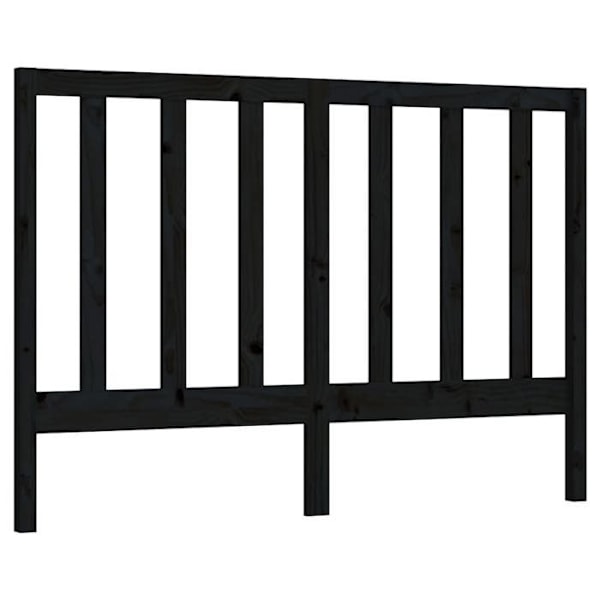 Hovedgærde til seng til soveværelse møbel 166 x 4 x 100 cm sort fyrretræ TDL0202206