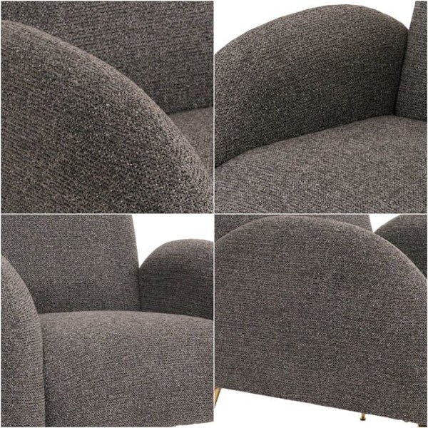 Retro loungestol cocktail i grå chenille med ekstra tykke polstring på 22 cm 04_0006859 Grå