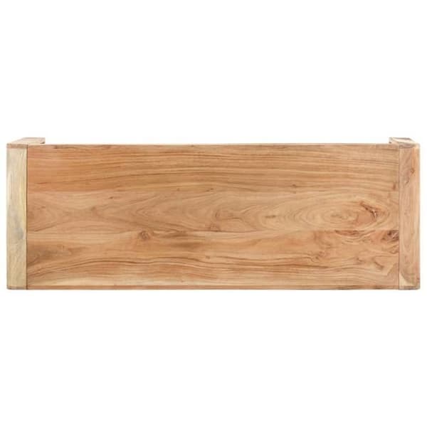 Bænk i rustik design 110 x 38 x 46 cm i solidt brunt akacietræ DEC024994 Brun