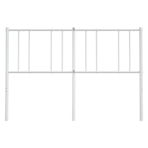 Hovedgærde til seng til soveværelse møbel 120 cm metal hvid TDL0202483 Vit