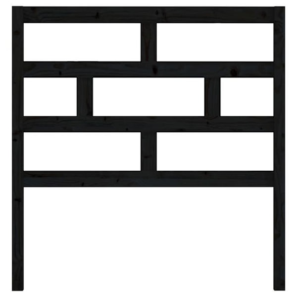 Hovedgærde - Fyrretræ - 96x4x100 cm - Sort - Moderne - Elegant design Svart