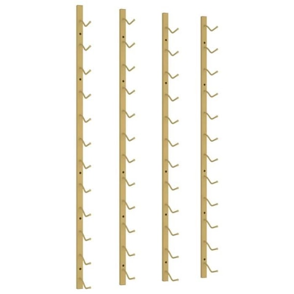 Set med 2 flaskställ och väggmonterad vinlagringshylla för 12 flaskor i guldpläterad metall DEC024373 Guld