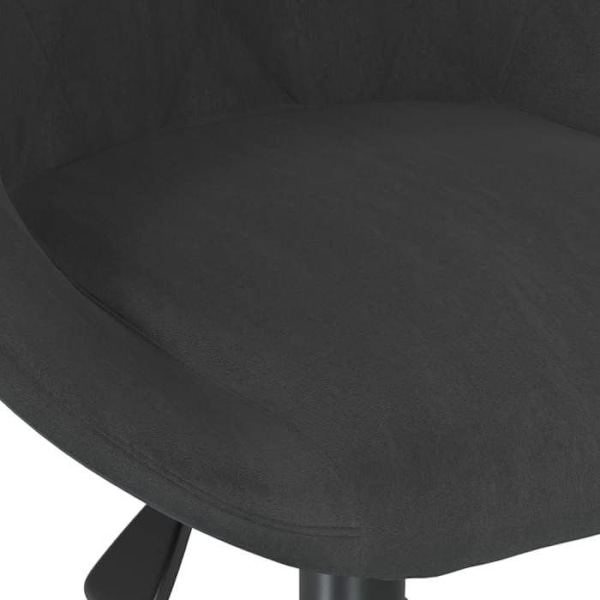Arbejdshøjde taburet, kontorstol med hjul, justerbar højde, sort velour, ramme i sort stål DEC025119 Svart