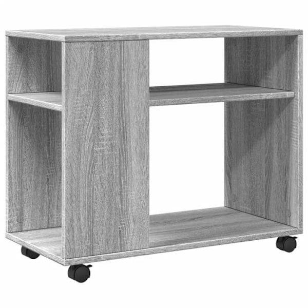 Konsolbord på hjul 70 x 35 x 60 cm i grå ingeniørtræ DEC032337 kastanj