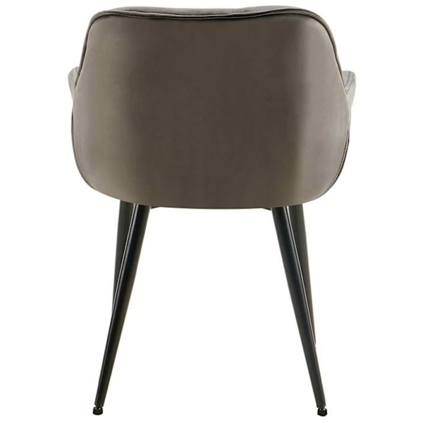 Spisestol x1 design og moderne, sæde i antracitvelour og ben i sort metal 10_0001495 Metall