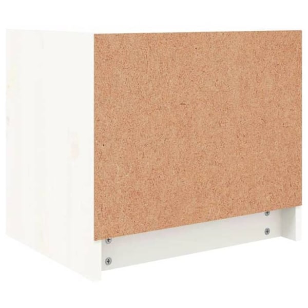 Sæt af 2 sengeborde med to skuffer 40 x 31 x 35,5 cm hvidt fyrretræ DEC034901 Vit
