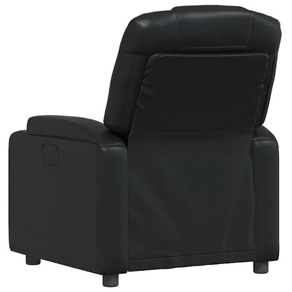Fauteuil relax TV med komfortabel polstring, manuel vippefunktion i sort PVC DEC028084 Svart