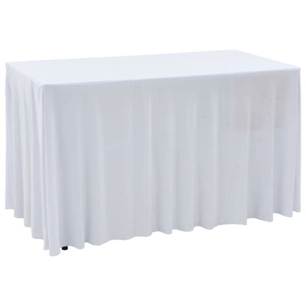 Borddukar med volang 2 delar 243 x 76 x 74 Vit