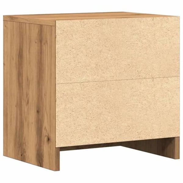 Nätsbord med två lådor 40 x 30 x 40 cm ingenjörsträ färg ek DEC033531 kastanj