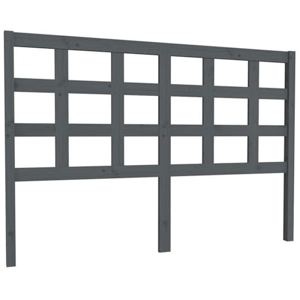Hovedgærd - Ikke specificeret - 145,5x4x100 cm - Massivt træ - Grå - Moderne Grå