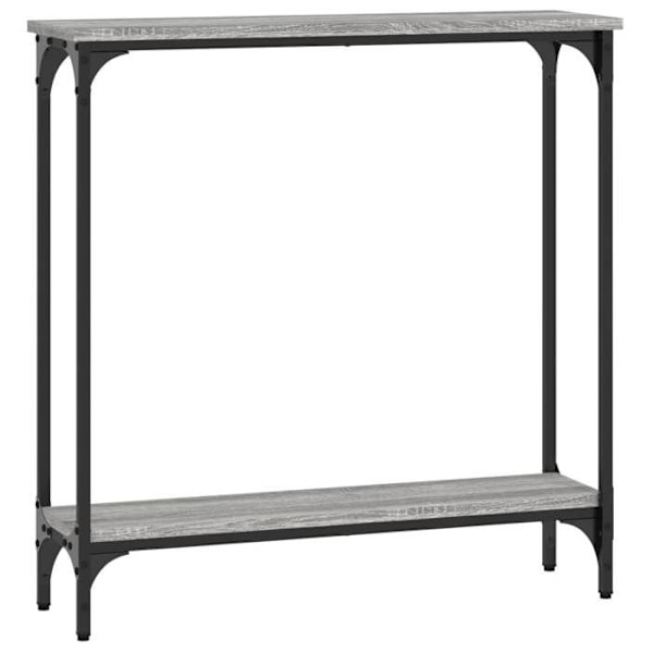 Bordsskåp konsol praktisk för en organiserad entré 75 x 22,5 x 75 cm ingenjörsträ grå och metall DEC032236 kastanj