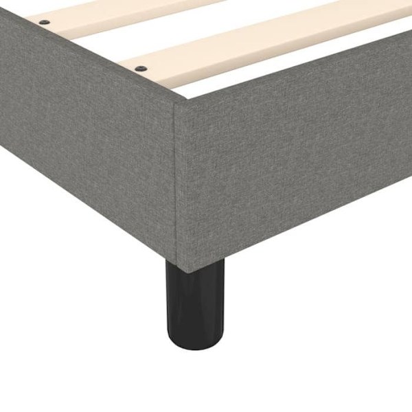 Sommier med laminatskydd på ben ramsäng 90x200 cm mörkgrå tyg TDL0207095 Mörkgrå