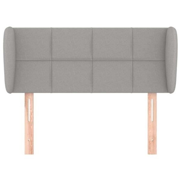 Hovedgærde - Klassisk - Lys grå - 93x23x78/88 cm - Holdbart stof - Træben Ljusgrått