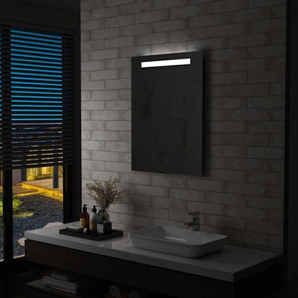 Spegel med LED-belysning för badrum 60 x 80 cm DEC022590