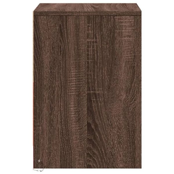 Sæt af 2 natbord med skuffer og LED 38 x 34 x 50 cm i brun ingenieurswood DEC032843 kastanj