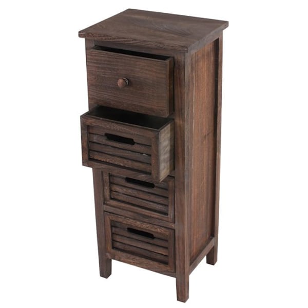 Kommode laatikolla 4 laatikkoa 74x30x25 cm vintage ruskea 04_0006536 kastanj