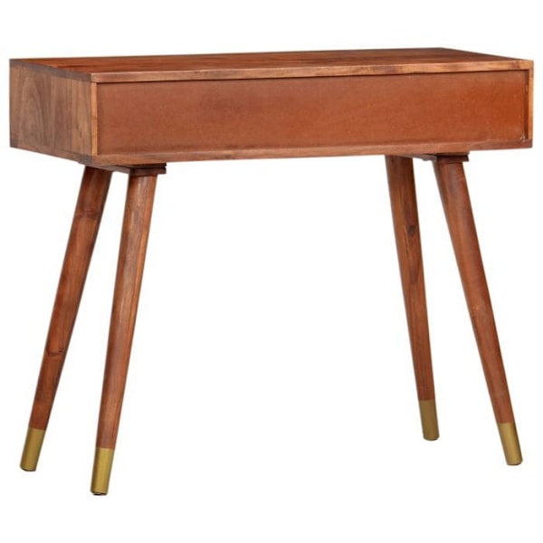 Modern entrékonsole med lådor 90 x 35 x 76 cm acaciaträ i honungbrun färg DEC031593 kastanj