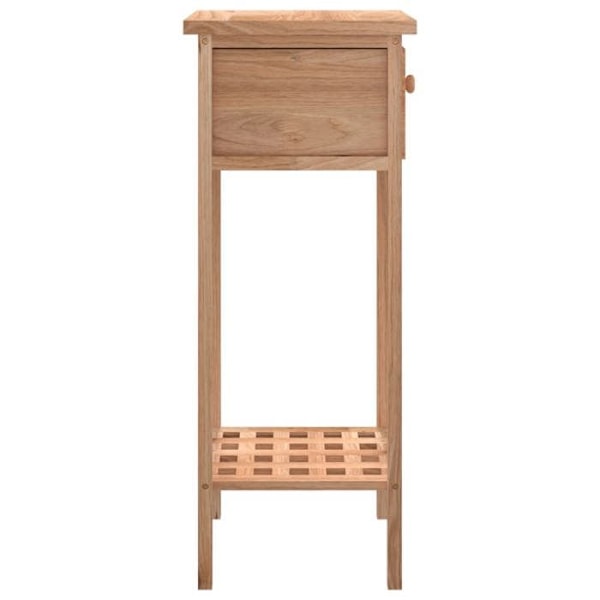 Sidobord för växtstöd med låda och hylla 25 x 25 x 60 cm massiv valnöt DEC032340 kastanj