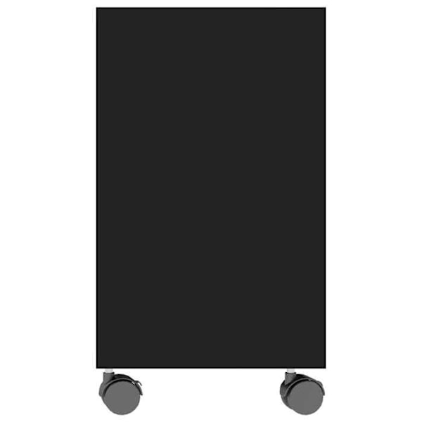 Konsolbord til opholdsstue på hjul 70 x 35 x 55 cm sort ingeniørtræ DEC032504 kastanj
