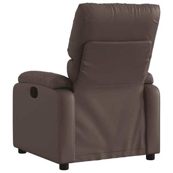 Afslapningsstol til tv med massagefunktion, manuelt justerbar hældning i brun PVC DEC027002 kastanj