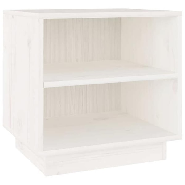 Nattduksbord med fack och hyllor 40 x 34 x 40 cm vit furu DEC033347 Vit