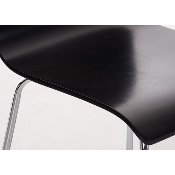 Köksstolar - Décoshop26 - CDS10167 - Set om 4 - Svart trä och metall - Modern design kastanj