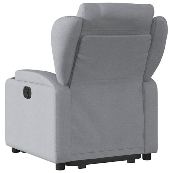 Fauteuil relax TV med behagelig polstring, elektrisk løftefunktion i lys grå stof DEC027906 Grå