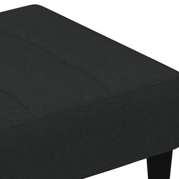 Reposebensstol 77 x 55 x 31 cm i sort velur DEC030522 Svart