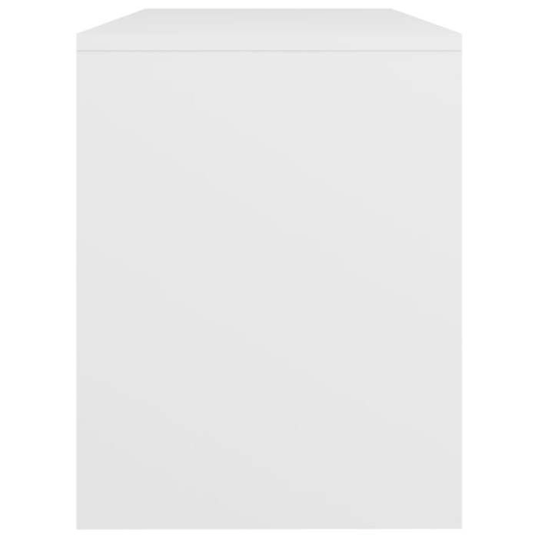 Vit med vit ställningspall 70 x 35 x 45 cm vit ingenjörsträ DEC024974 Vit