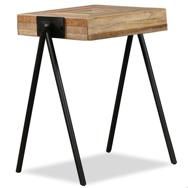 Sidebord til plante i genanvendt massiv teak i multifarvet DEC032543 Flerfärgad