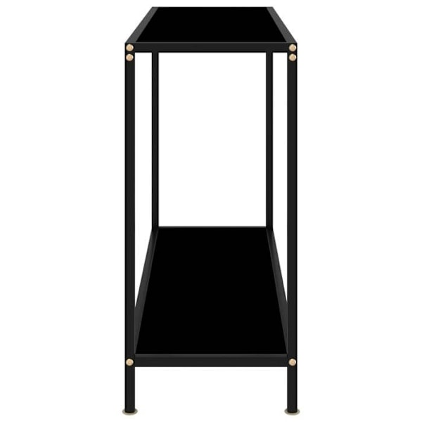 Praktisk konsolbord til en organiseret indgang 100 x 35 x 75 cm, hærdet glas og sort stål DEC032078 Svart