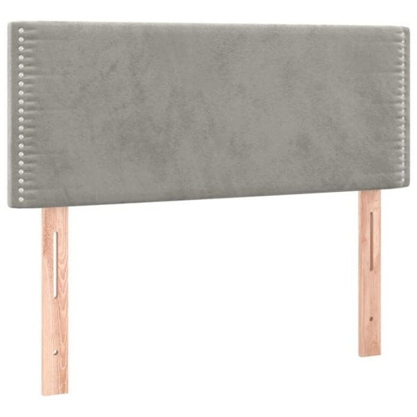 Senggavel tilbehør til soveværelse møbel med LED 100 x 5 x 78/88 cm lys grå fløjl TDL0201445
