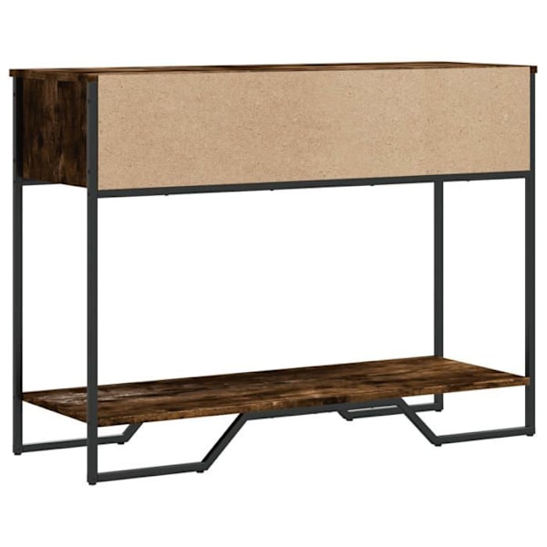 Praktisk konsolbord med opbevaringsrum til en organiseret entré 100 x 35 x 74,5 cm brun ingeniørtræ og metal kastanj