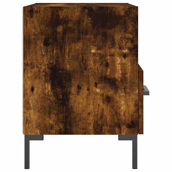 Sæt af 2 natborde med skuffe og åbent rum 40 x 35 x 47,5cm MDF i brun og metal DEC035804 kastanj