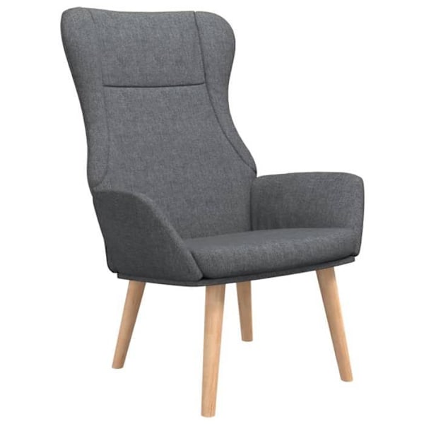 Moderne grå mørk stof loungestol sofa design DEC026691 Grå
