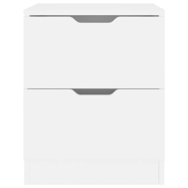 Set med 2 nattduksbord med lådor 40 x 40 x 50 cm vit ingenjörsträ DEC034964 Vit