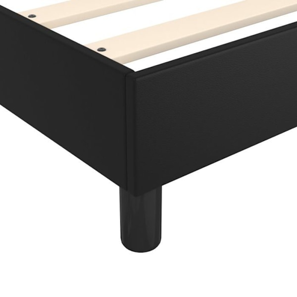 Sängram - TDL - 180x200 cm - Svart - 2 platser - Med lameller - Lättmonterad Svart