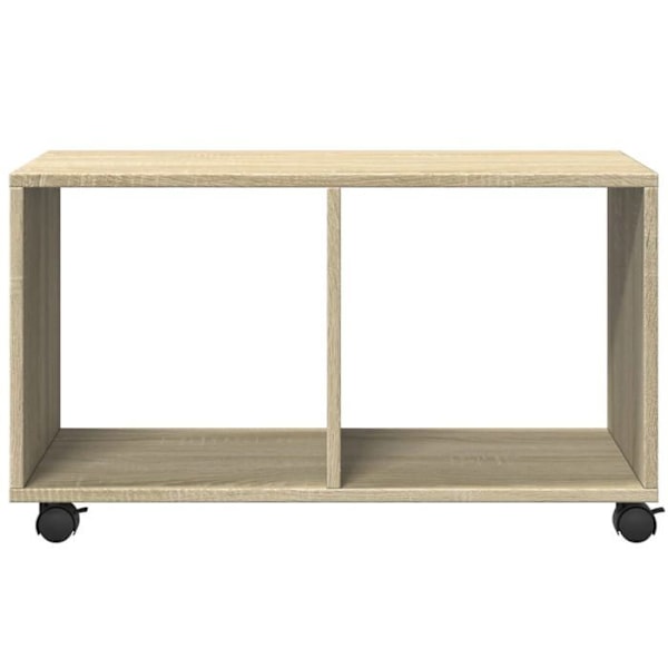 Funktionsdygtig indgangskonsolbord med stil på hjul 72 x 33 x 42,5 cm i ingenjörstræ farve eg DEC031387 kastanj