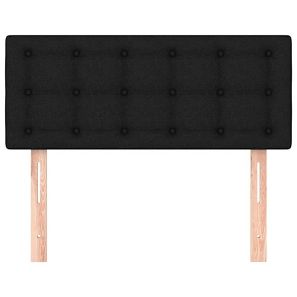 Hovedgærde til seng, soveværelse, møbel 90 x 5 x 78/88 cm, sort stof TDL0202080 Svart