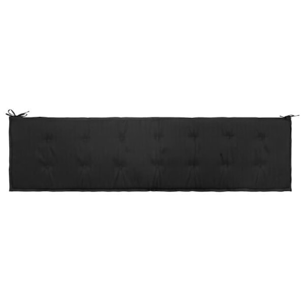 Vandafvisende havebænkepude 200 x 50 x 3 cm 100 % polyester sort DEC021741