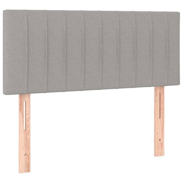 Sengegavl tilbehør til soveværelse møbel med LED 80 x 5 x 78/88 cm stof lys grå TDL0201275 Grå