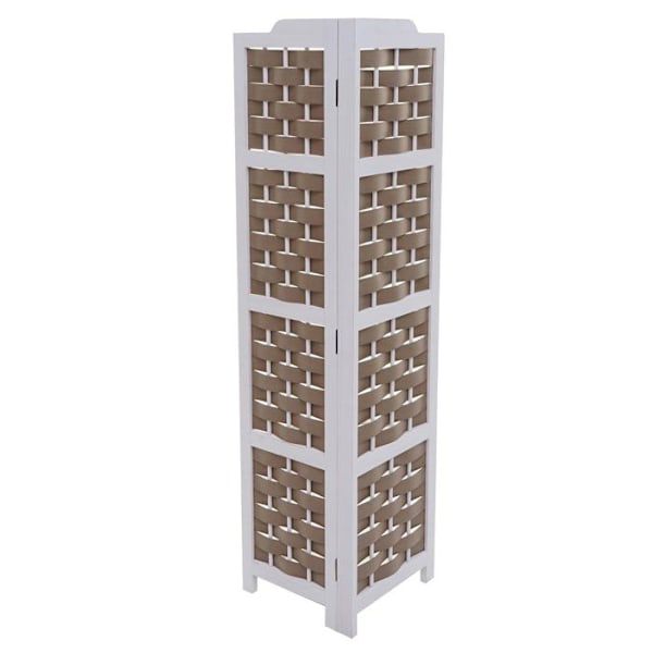 Vinkelhylla med 4 nedfällbara hyllor i paulownia-trä 110 cm dekorativt trellis brun 04_0008639 kastanj