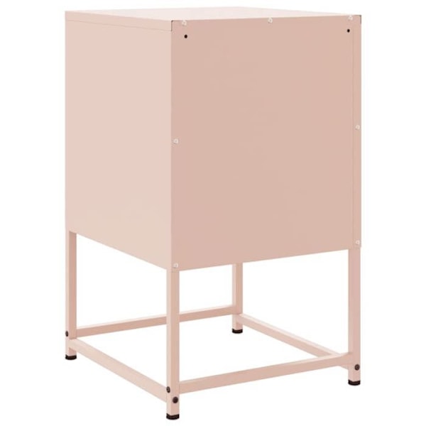 Set med 2 sängbord med kompartiment med dörr 36 x 39 x 60,5 cm rosa stål DEC035635 Guld