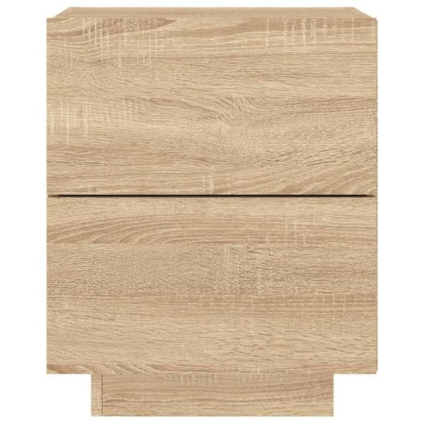 Yökaappi, jossa on laatikoita ja LED-valaistus, koko 45 x 40 x 55 cm, valmistettu engineering-puusta, tammen värinen DEC032772 kastanj