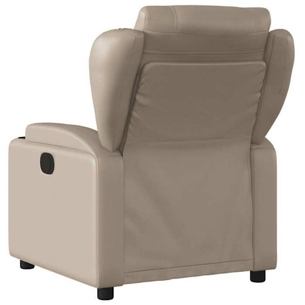 Relaxationsfåtölj TV med massagefunktion elektriskt justerbar i PVC cappuccino-färg DEC027132 Flerfärgad
