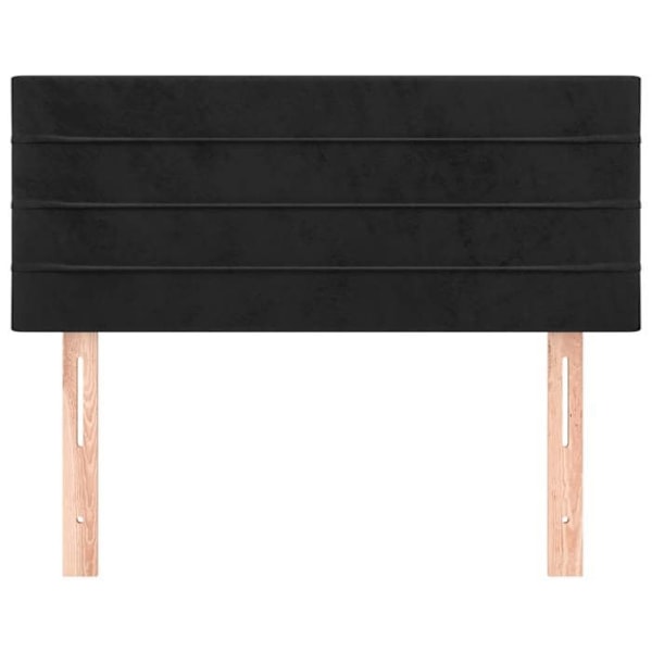 Hovedgærde til soveværelse møbel 90 x 5 x 78/88 cm sort velour TDL0202071 Svart