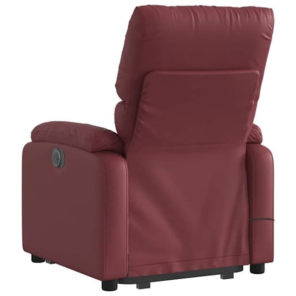 Afslapningsstol med massagefunktion og justerbar i rød bordeaux DEC027836 Bordeaux