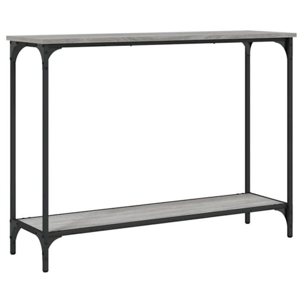 Konsolbord, 101 x 30,5 x 75 cm, grå ingenjörsträ, metallram DEC032209 kastanj