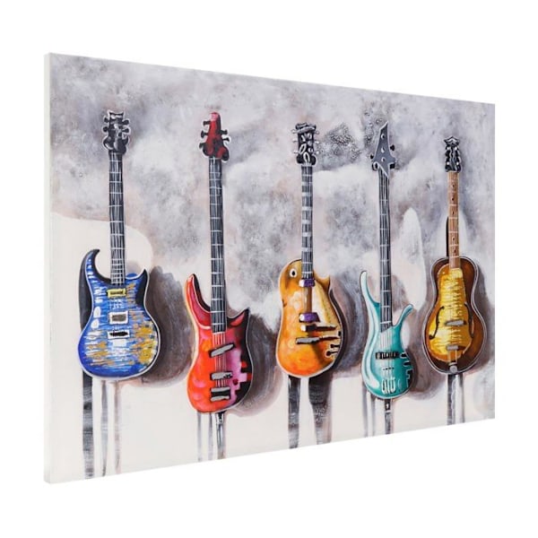 Oljemålningar gitarrer 100% väggmålning 3D handmålad av L 120 av 80