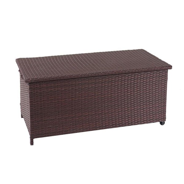 Opbevaringskiste - Brun - Polyrotin - 51x100x50 cm - 170L - Med hjul kastanj